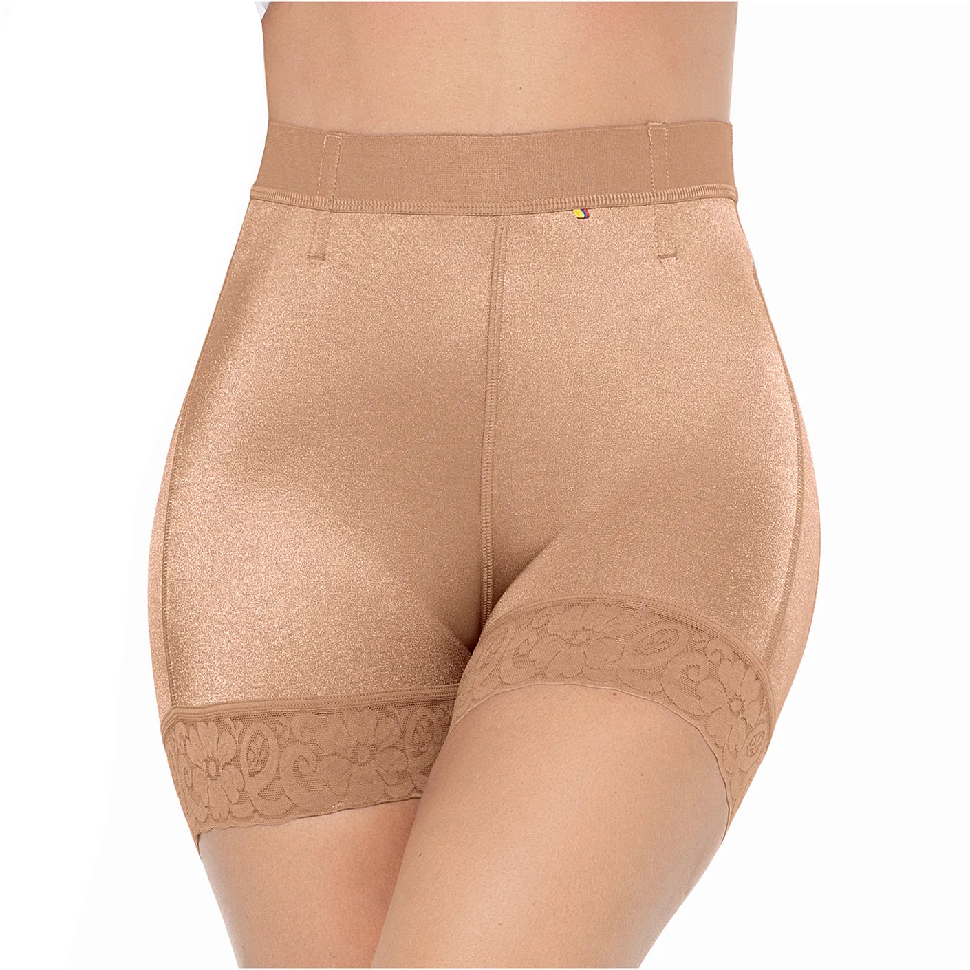 Short Faja Colombiana MariaE SBN0130 Cintura Alta Levanta Glúteos Triconet - fajascolombianas