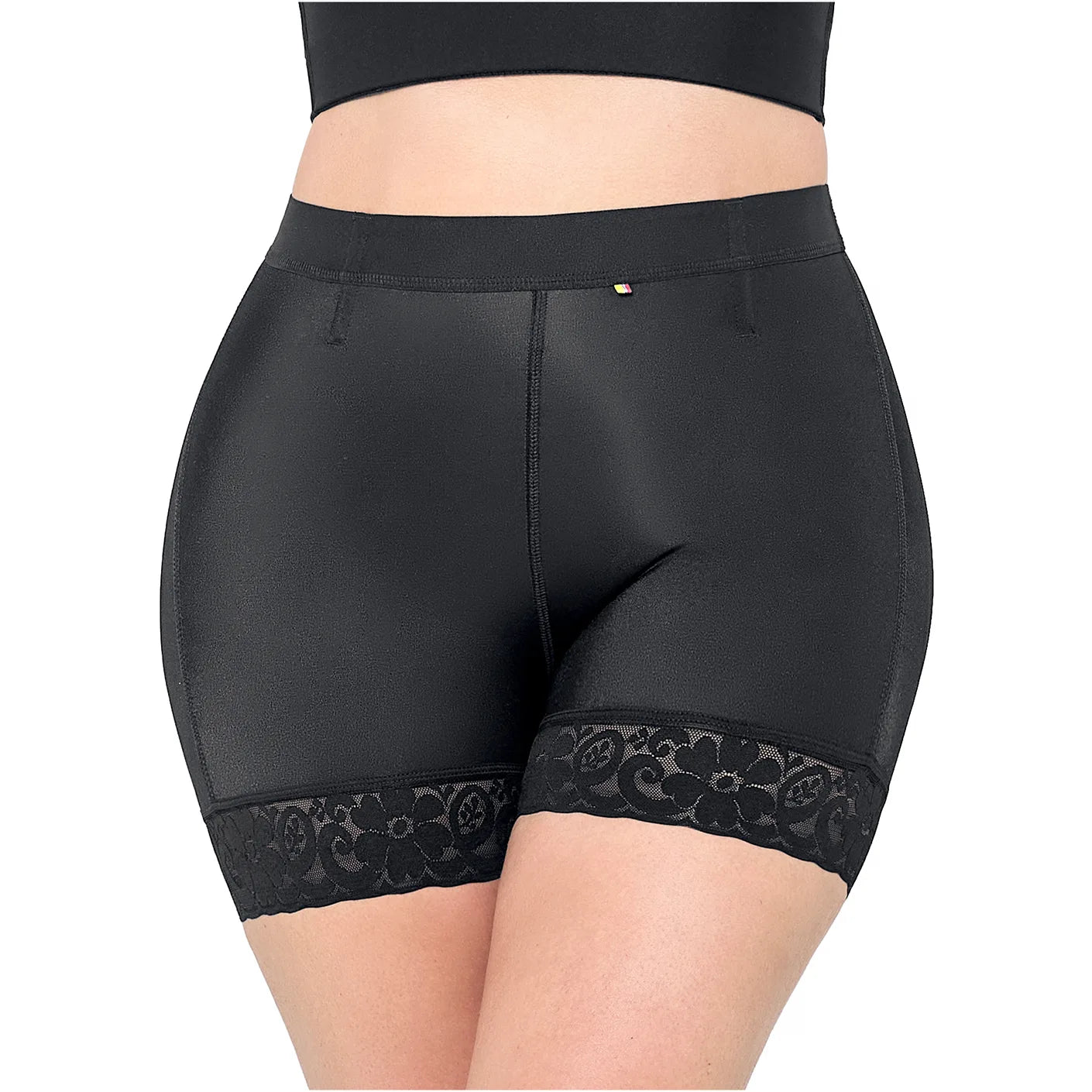 Short Faja Colombiana MariaE SBN0130 Cintura Alta Levanta Glúteos Triconet - fajascolombianas