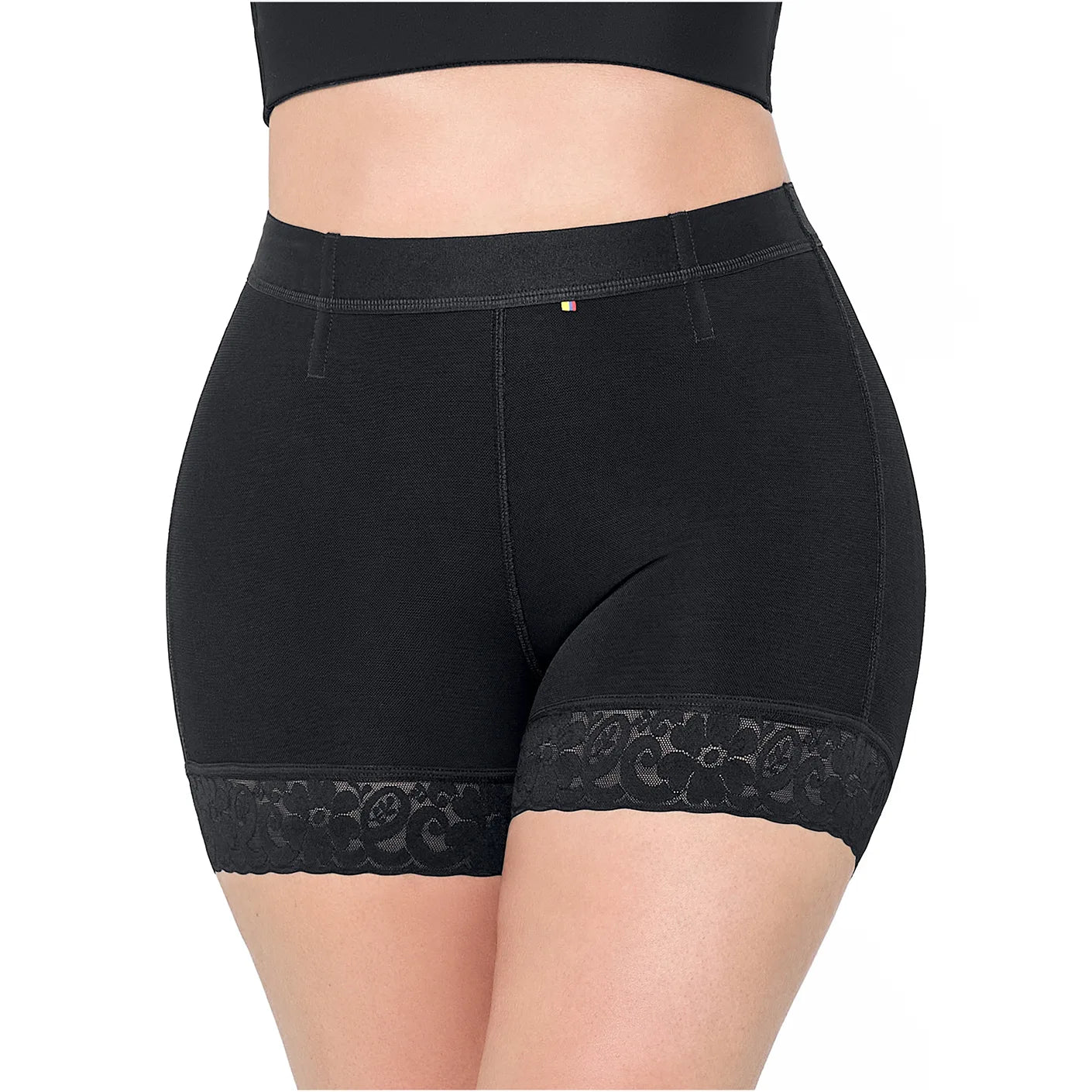 Short Faja Colombiana MariaE SPN0130 Cintura Alta Levanta Glúteos Compresión Alta - fajascolombianas