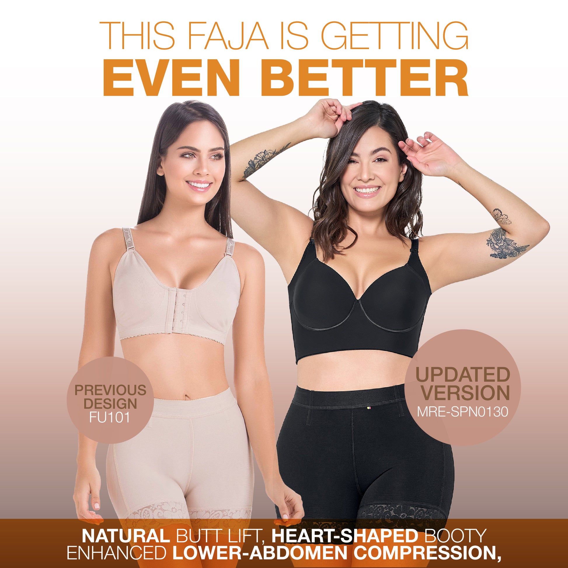 Short Faja Colombiana MariaE SPN0130 Cintura Alta Levanta Glúteos Compresión Alta - fajascolombianas