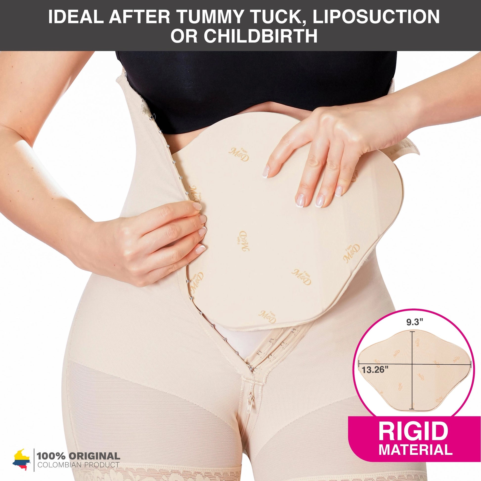 Tabla Abdominal Postoperatoria de Compresión 360 para Liposucción y Abdominoplastia M&D MYD9104 - fajascolombianas