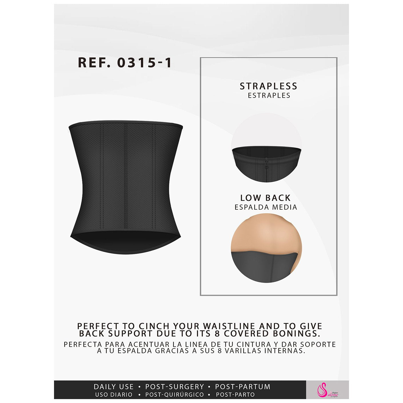 Fajas Salome 315-1 | Tummy Control Shapewear for Women Everyday Use Colombian Fajas for Dresses-11-Shapes Secrets Fajas