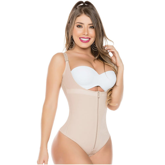 Faja Salome 0351 Powernet Tipo Tanga Busto Libre Control Abdominal - fajascolombianas