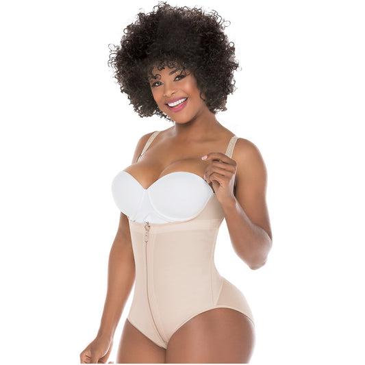 Faja Salome 0417 Powernet Levanta Glúteos Control Abdominal Tipo Hiphugger Busto Libre Uso Diario - fajascolombianas