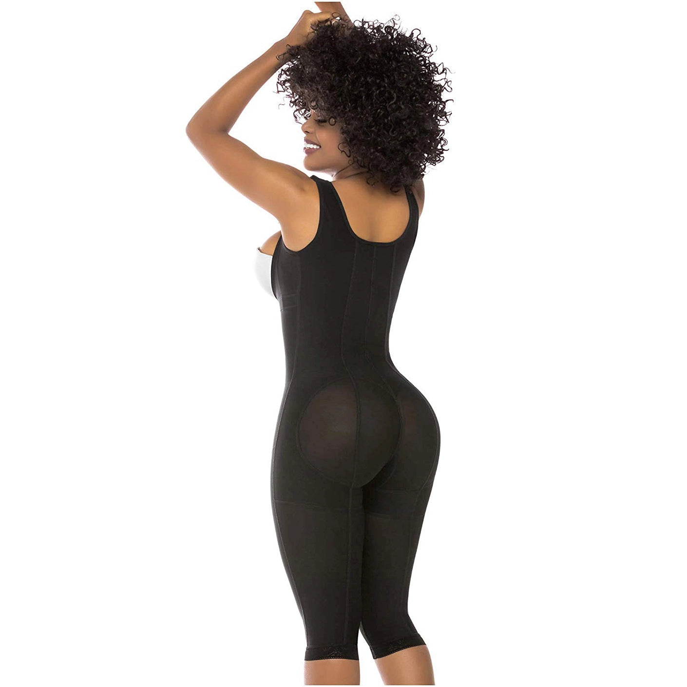 Body Faja Salome 0520 Powernet Postoperatoria Busto abierto Levanta Glúteos - fajascolombianas