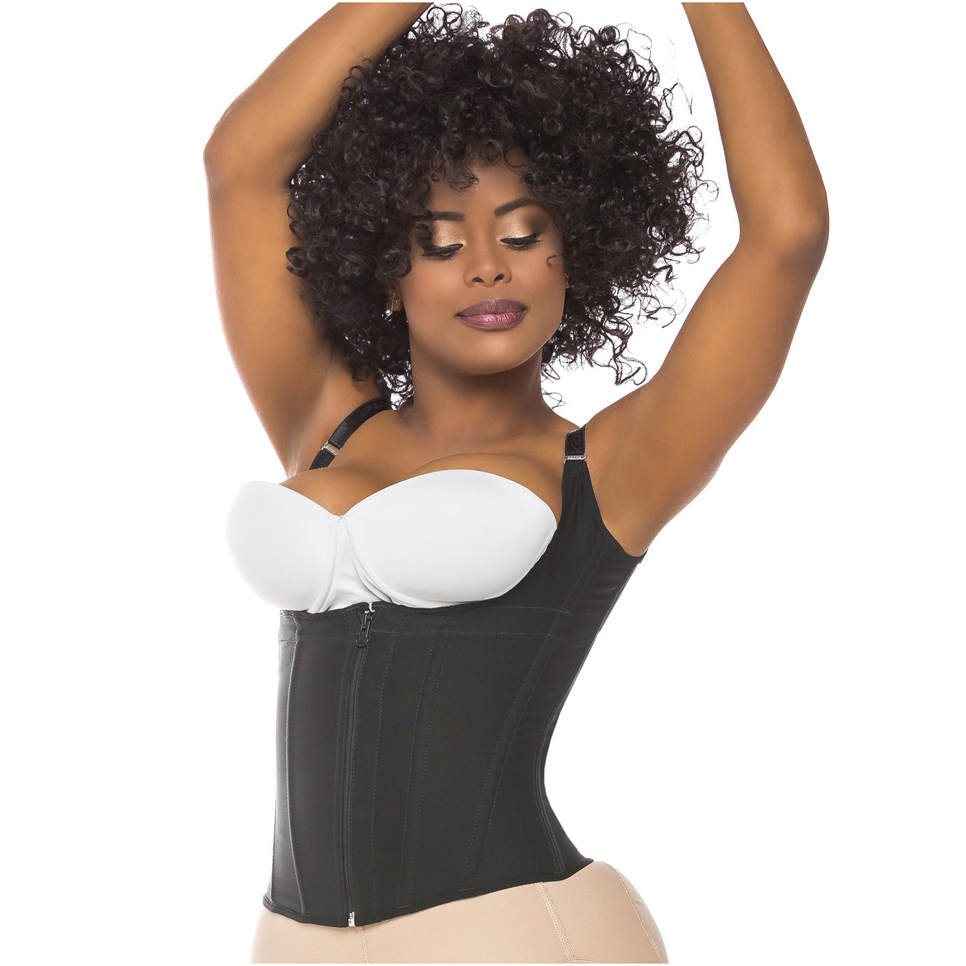 Postpartum Natural-birth and Everyday Shapewear Inner Hooks, Adjustable Straps, Medium Compression Fajas Salome 0313-4-Shapes Secrets Fajas