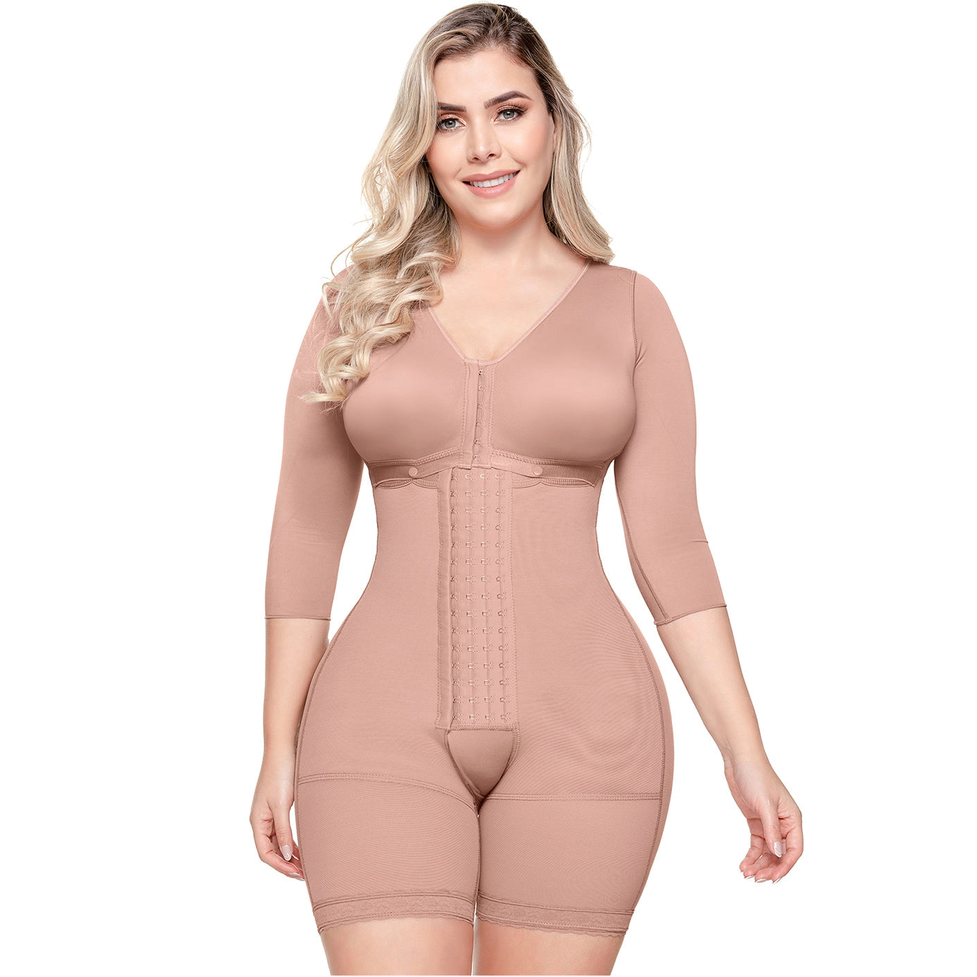 Faja Colombiana Postoperatoria con Mangas y Sujetador Etapa 2 SON-103BF Alta Compresión - fajascolombianas