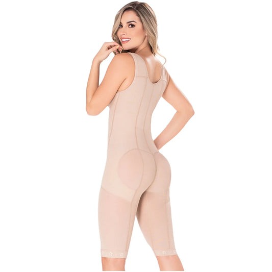Diane & Geordi 2397 | Women's Butt LifterTummy Control Bodysuit | Knee Length Full Body Shaper for Women | Powernet