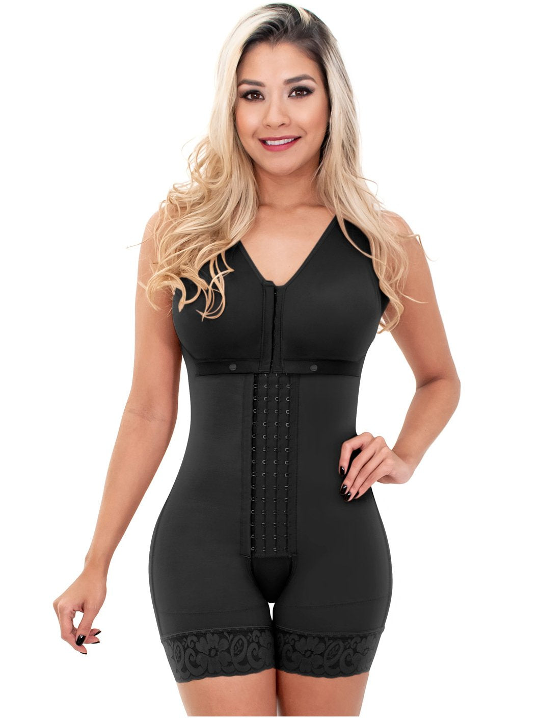 Faja colombiana de uso diario con compresión media y diseño de espalda alta | Faja moldeadora ideal para todos los días | Modelo Sonryse086BF-9 de Shapes Secrets