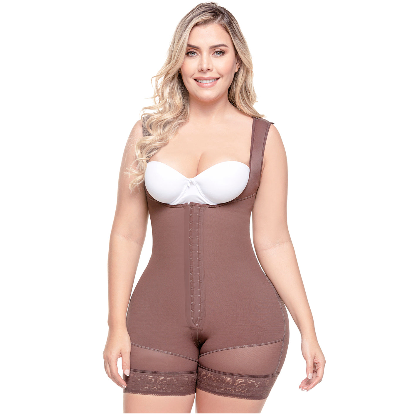 Liposuction Post-Surgery Faja with Zippered crotch, Open bust, Medium compression Sonryse 211BF-14-Shapes Secrets Fajas