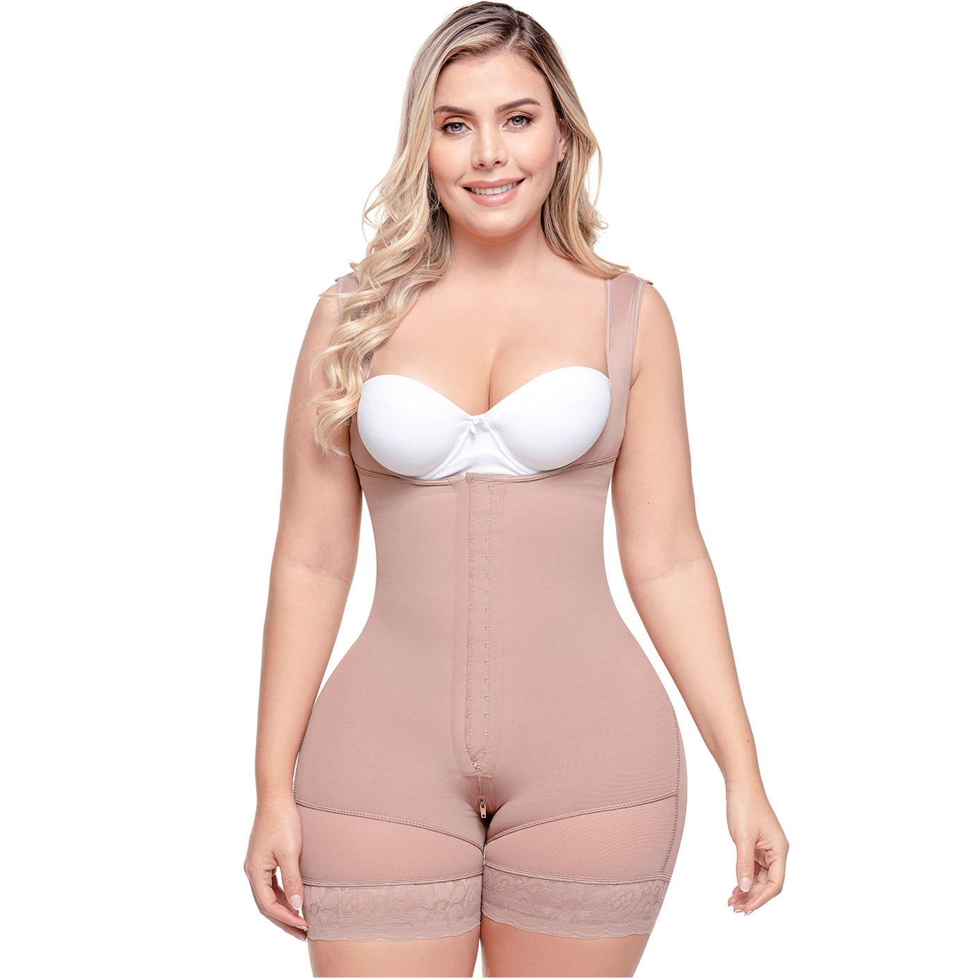 Liposuction Post-Surgery Faja with Zippered crotch, Open bust, Medium compression Sonryse 211BF-11-Shapes Secrets Fajas