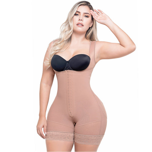 Liposuction Post-Surgery Faja with Zippered crotch, Open bust, Medium compression Sonryse 211BF-5-Shapes Secrets Fajas
