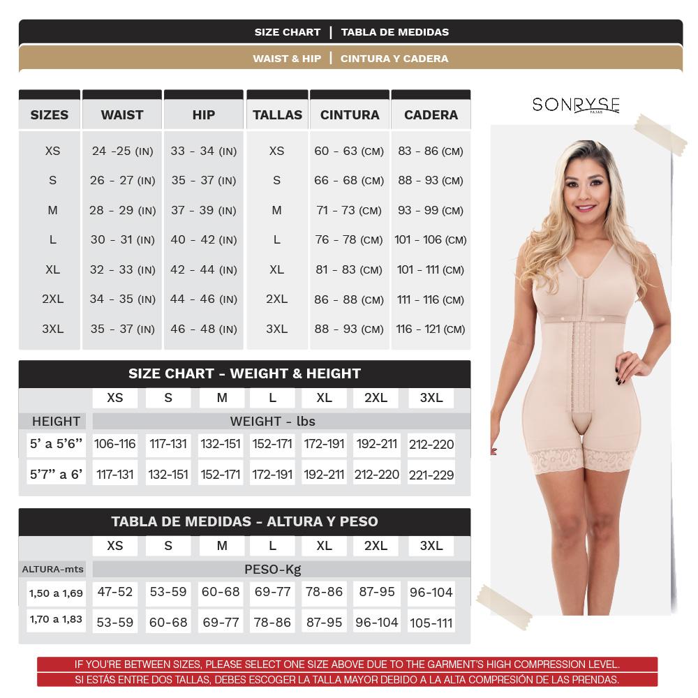 Faja colombiana de uso diario con compresión media y diseño de espalda alta | Faja moldeadora ideal para todos los días | Modelo Sonryse086BF-7 de Shapes Secrets