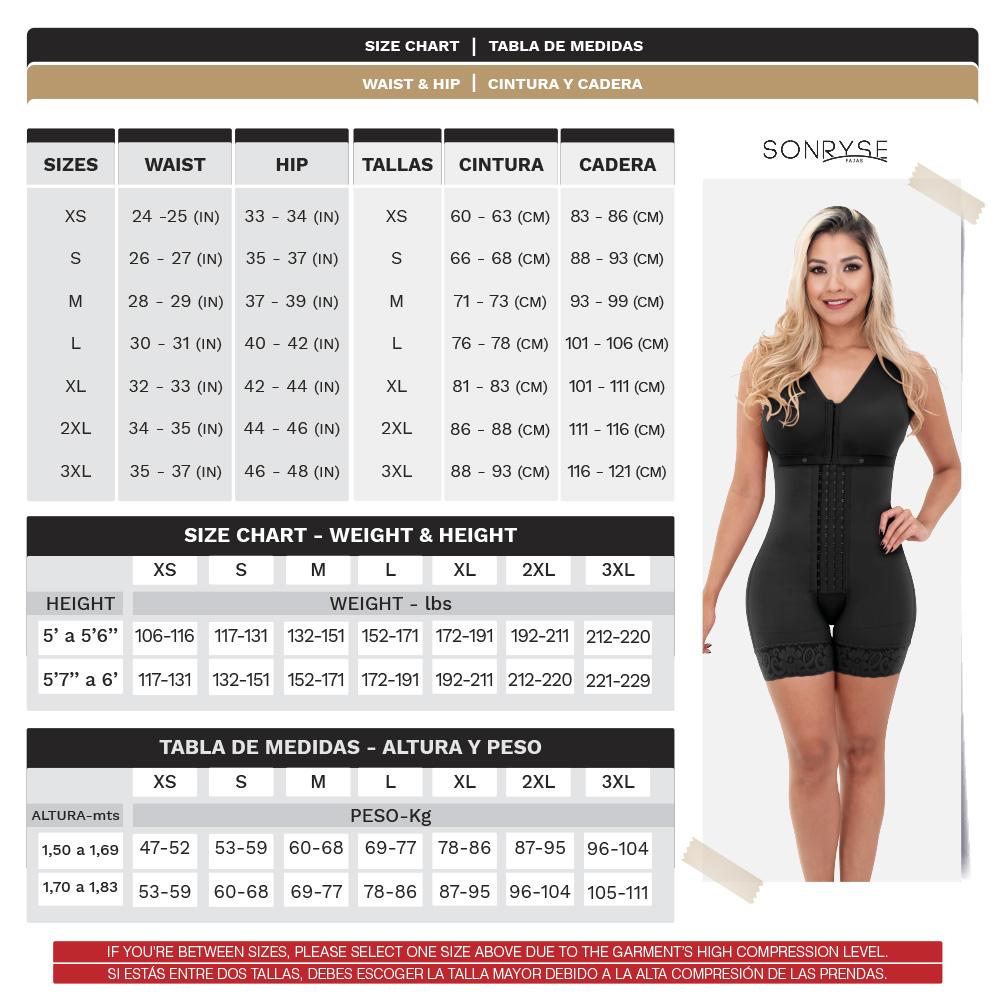 Faja colombiana de uso diario con compresión media y diseño de espalda alta | Faja moldeadora ideal para todos los días | Modelo Sonryse086BF-14 de Shapes Secrets
